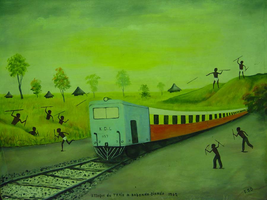 Attaque du train a Kabondo Dianda 1962
